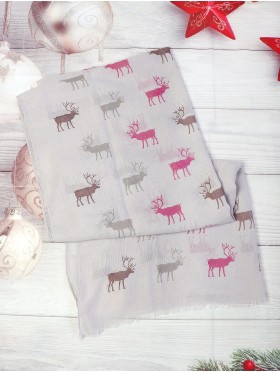 Caribou Print Fashion Scarf Caribou Print Fashion Scarf